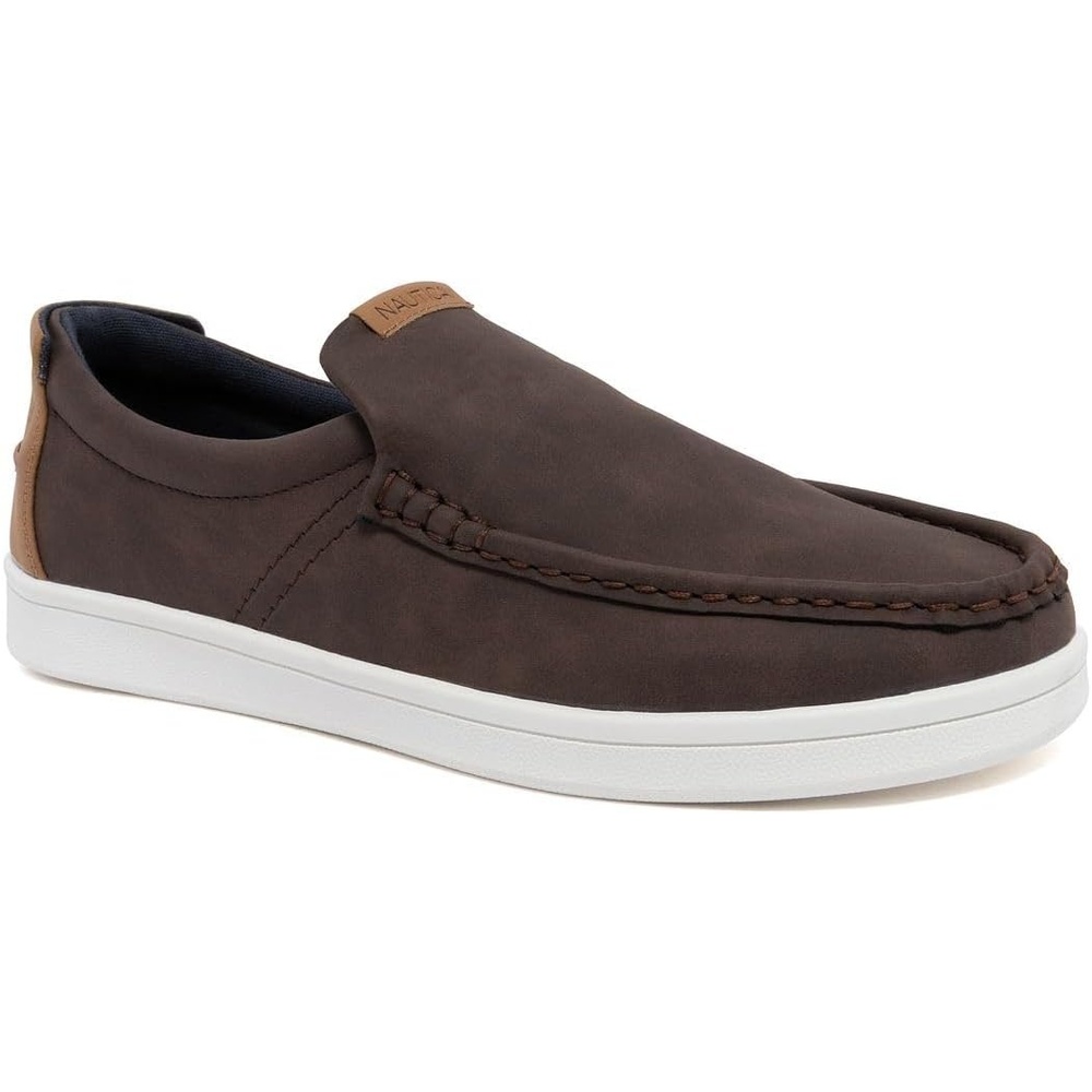 image:imageNautica Mens SlipOn Loafers Casual Moc Toe Sneakers Boat Shoes Slipper for Men Lightweight amp Comfortable DerwinBrownBrown