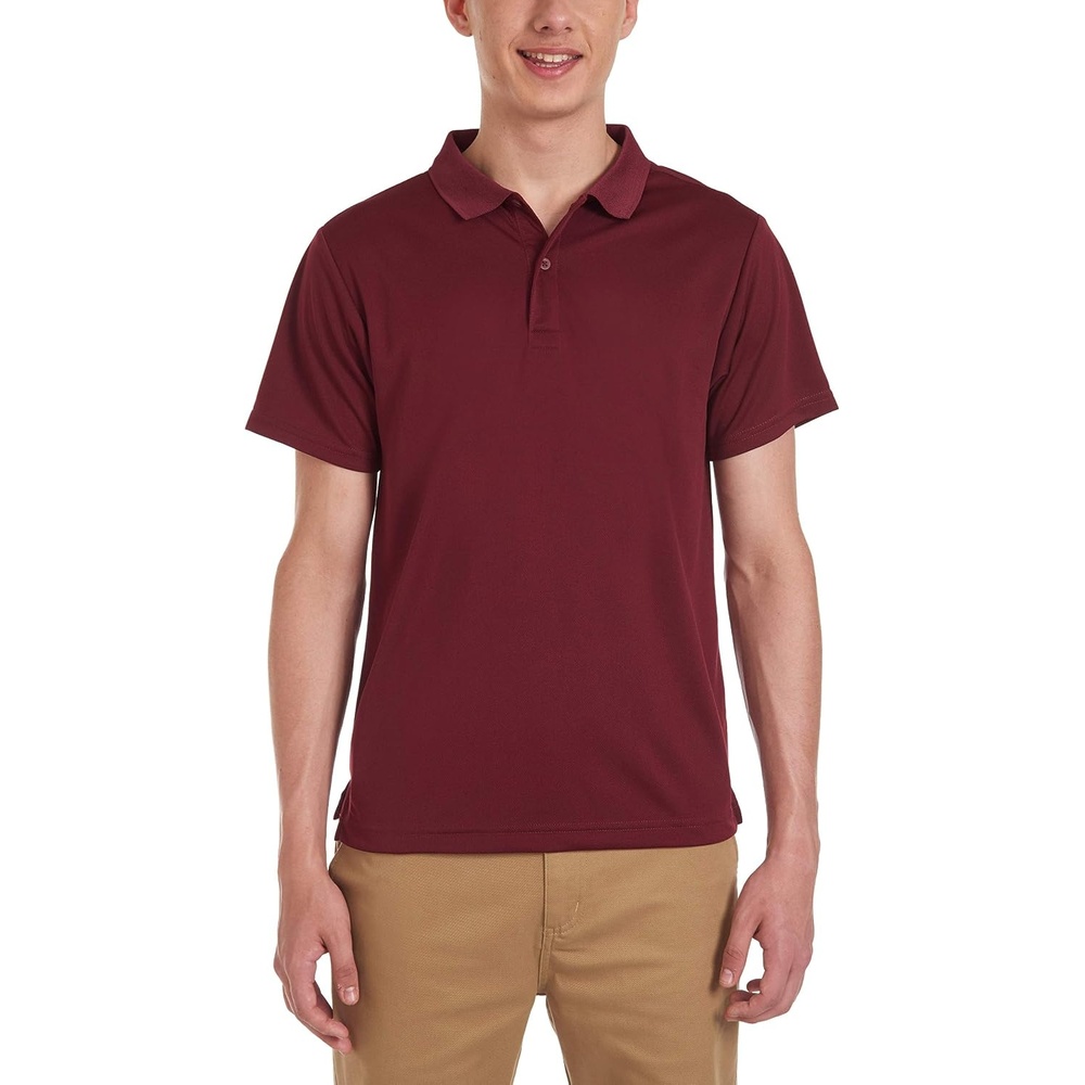 image:imageNautica Mens Uniform Short Sleeve Performance PoloBurgundy