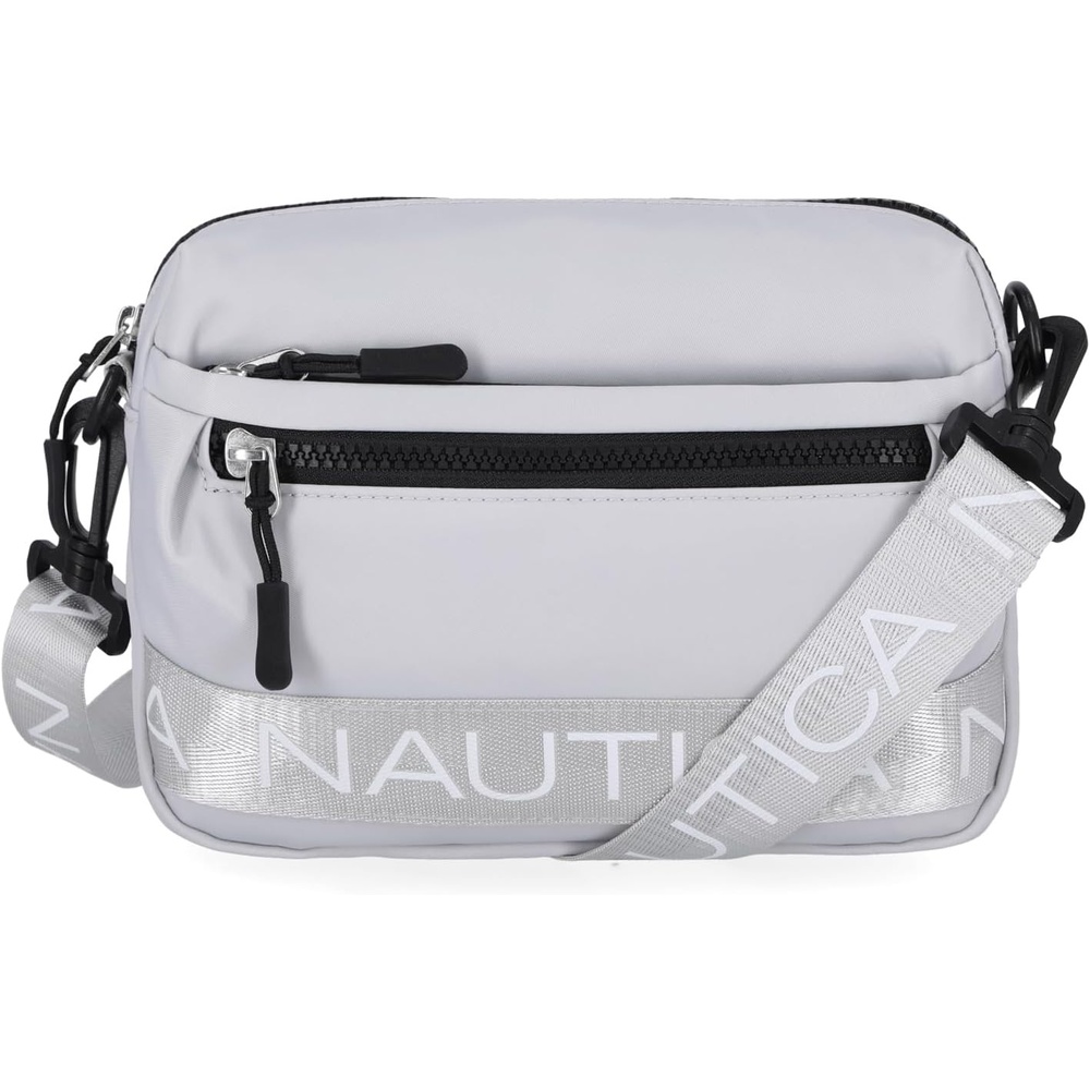 image:imageNautica Nylon Bean crossbodyBelt Bag adjustable shoulder strapIce Grey