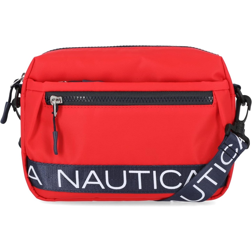 image:imageNautica Nylon Bean crossbodyBelt Bag adjustable shoulder strapRed