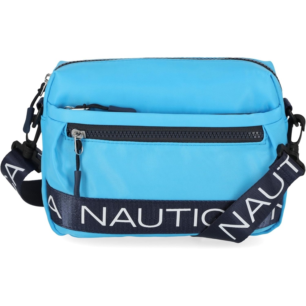 image:imageNautica Nylon Bean crossbodyBelt Bag adjustable shoulder strapScuba Blue