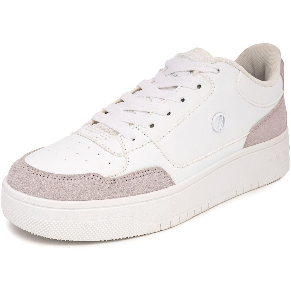 image:imageNautica Platform Sneakers for Womens Fashion Trendy Shoes White Casual Sneaker Thick Sole Everyday Walking ShoesWhite Bonenadeza