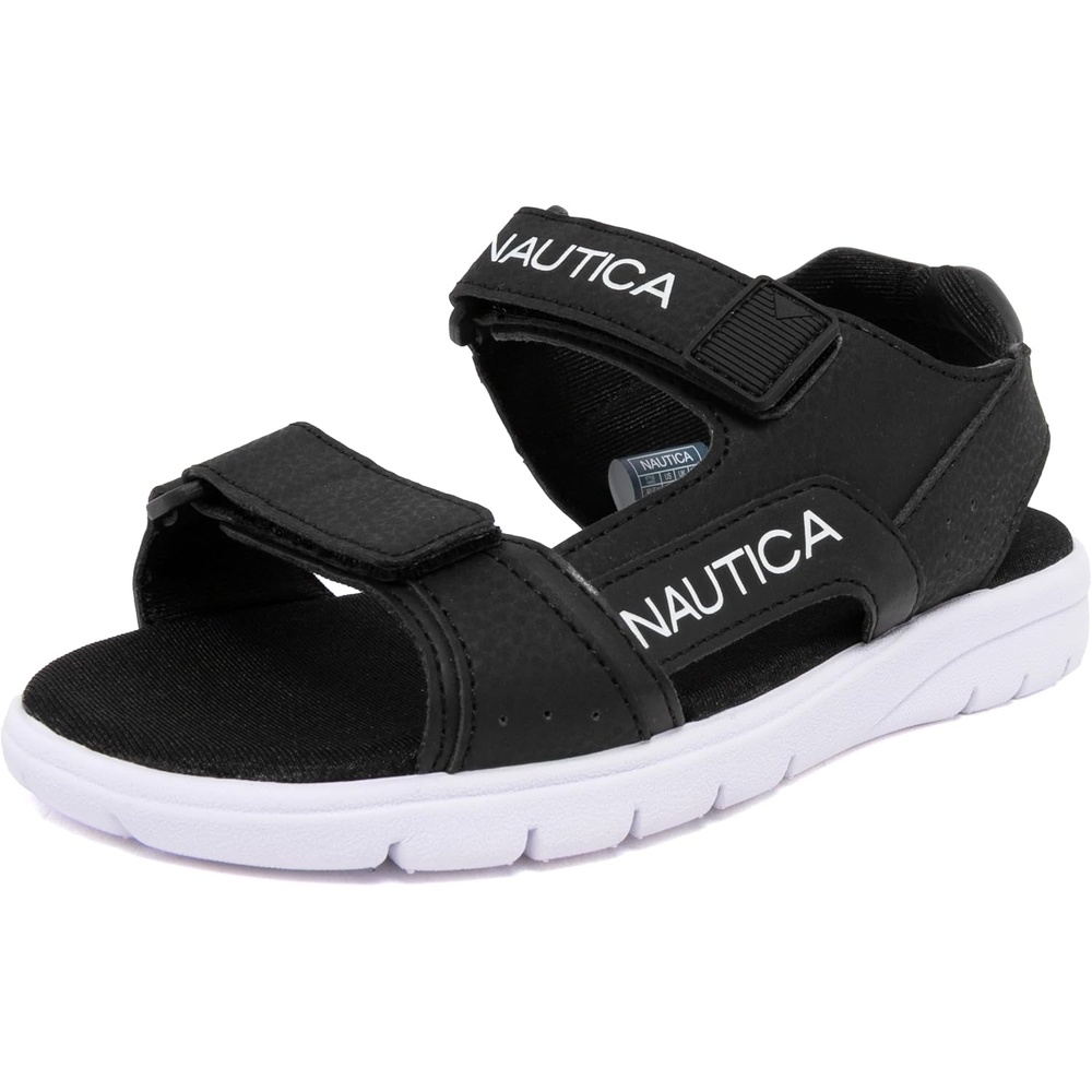 image:imageNautica Toddler Boys Sport Sandals  Lightweight Athletic OpenToe Summer Shoes with Dual Adjustable Hook and Loop Straps for Outdoor Play Beach and WaterBlack Jakai