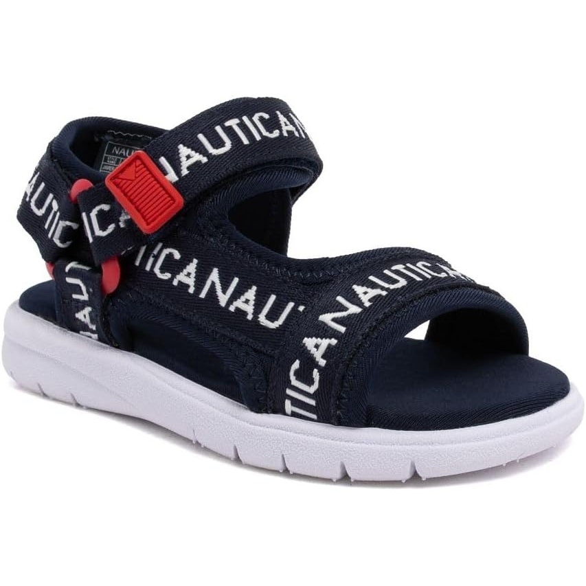 image:imageNautica Toddler Boys Sport Sandals Lightweight Athletic OpenToe Summer Shoes with Dual Adjustable Hook and Loop Straps for Outdoor Play Beach and WaterAmericanajavier