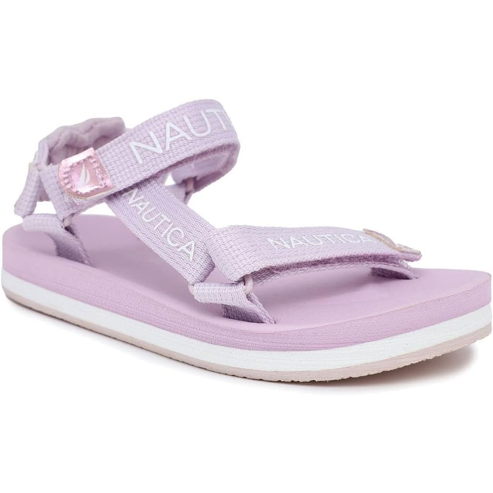 image:imageNautica Toddler Boys Sport Sandals Lightweight Athletic OpenToe Summer Shoes with Dual Adjustable Hook and Loop Straps for Outdoor Play Beach and WaterPink Metallic