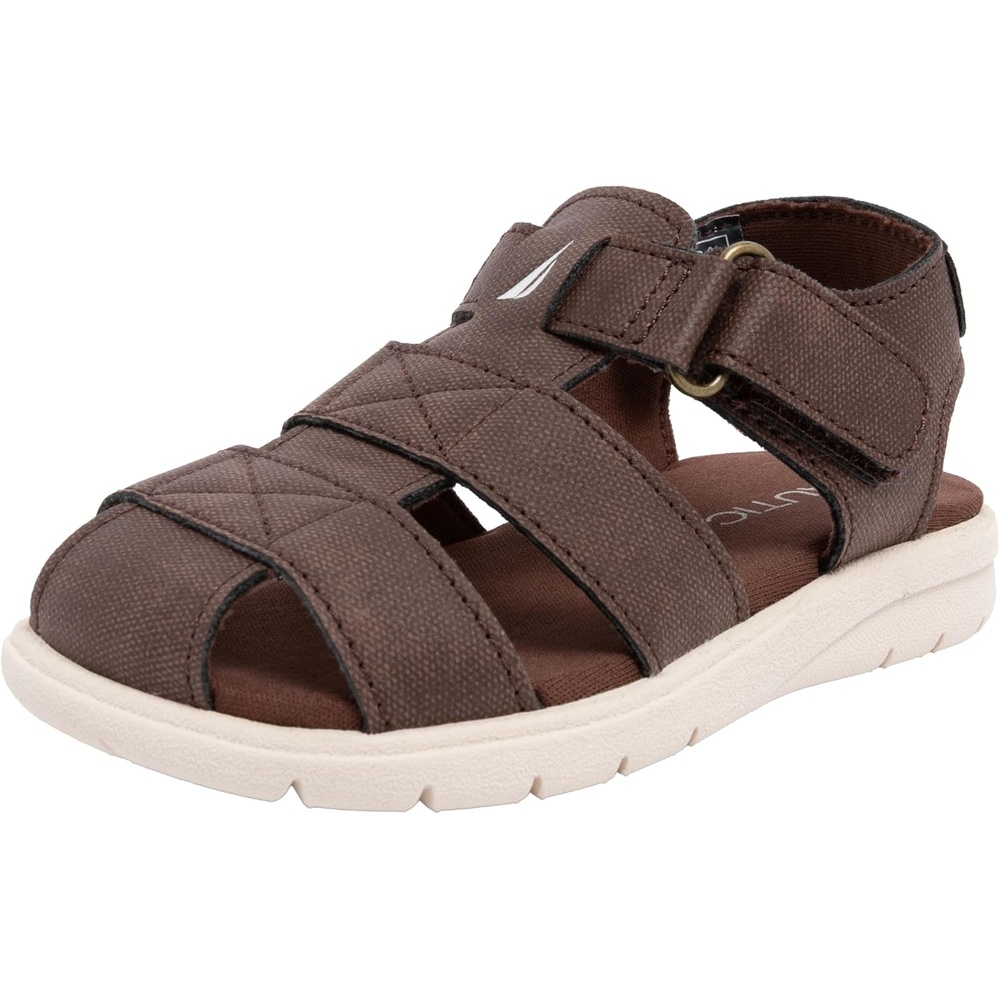 image:imageNautica Toddler Sandals  ClosedToe Athletic Summer Shoes for Boys amp Girls with Adjustable Straps Perfect for Active Play Toddler amp Little Kid SizesChocolate
