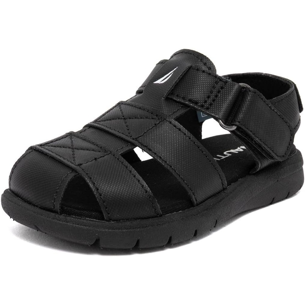 image:imageNautica Toddler Sandals  ClosedToe Athletic Summer Shoes for Boys amp Girls with Adjustable Straps Perfect for Active Play Toddler amp Little Kid SizesBlack Mono
