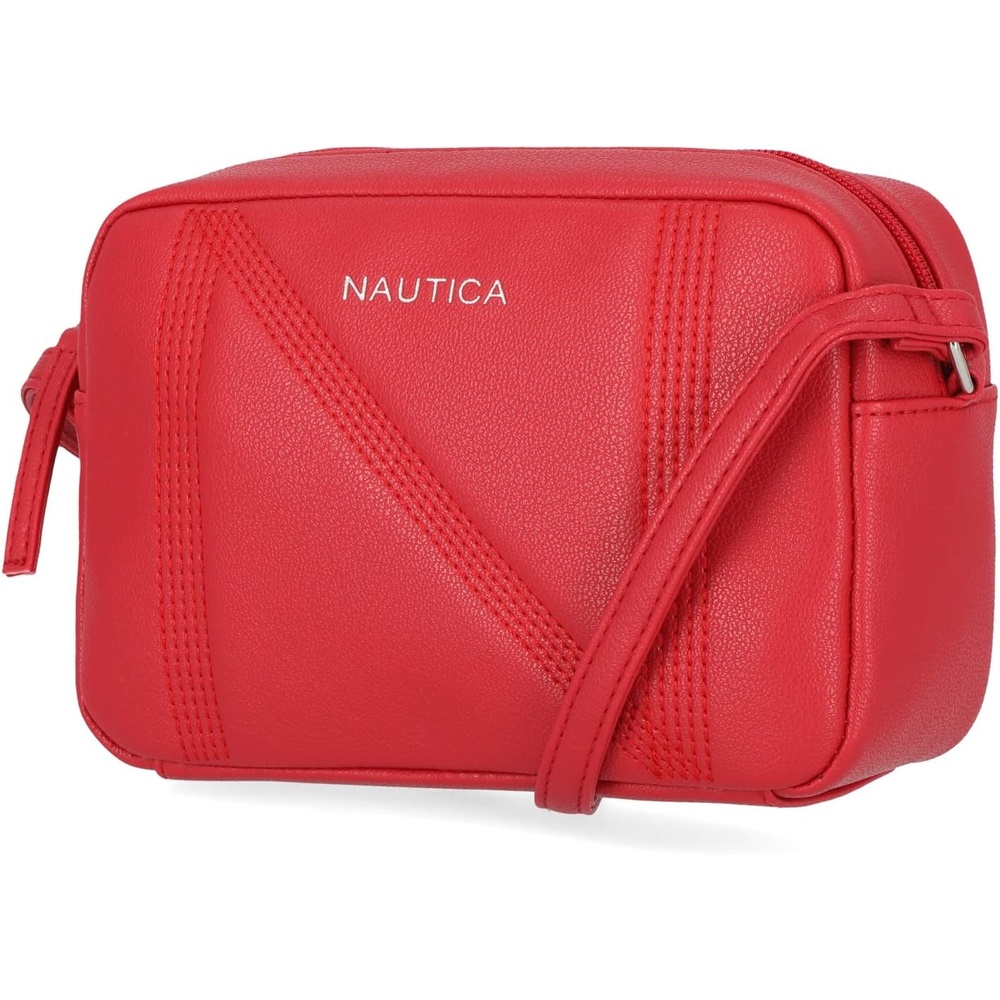 image:imageNautica Womens Candid Camera Adjustable Crossbody BagBright Red