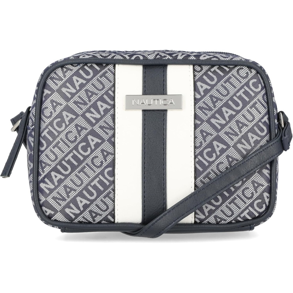 image:imageNautica Womens Candid Camera Adjustable Crossbody BagIndigo Lakeside Jacquard