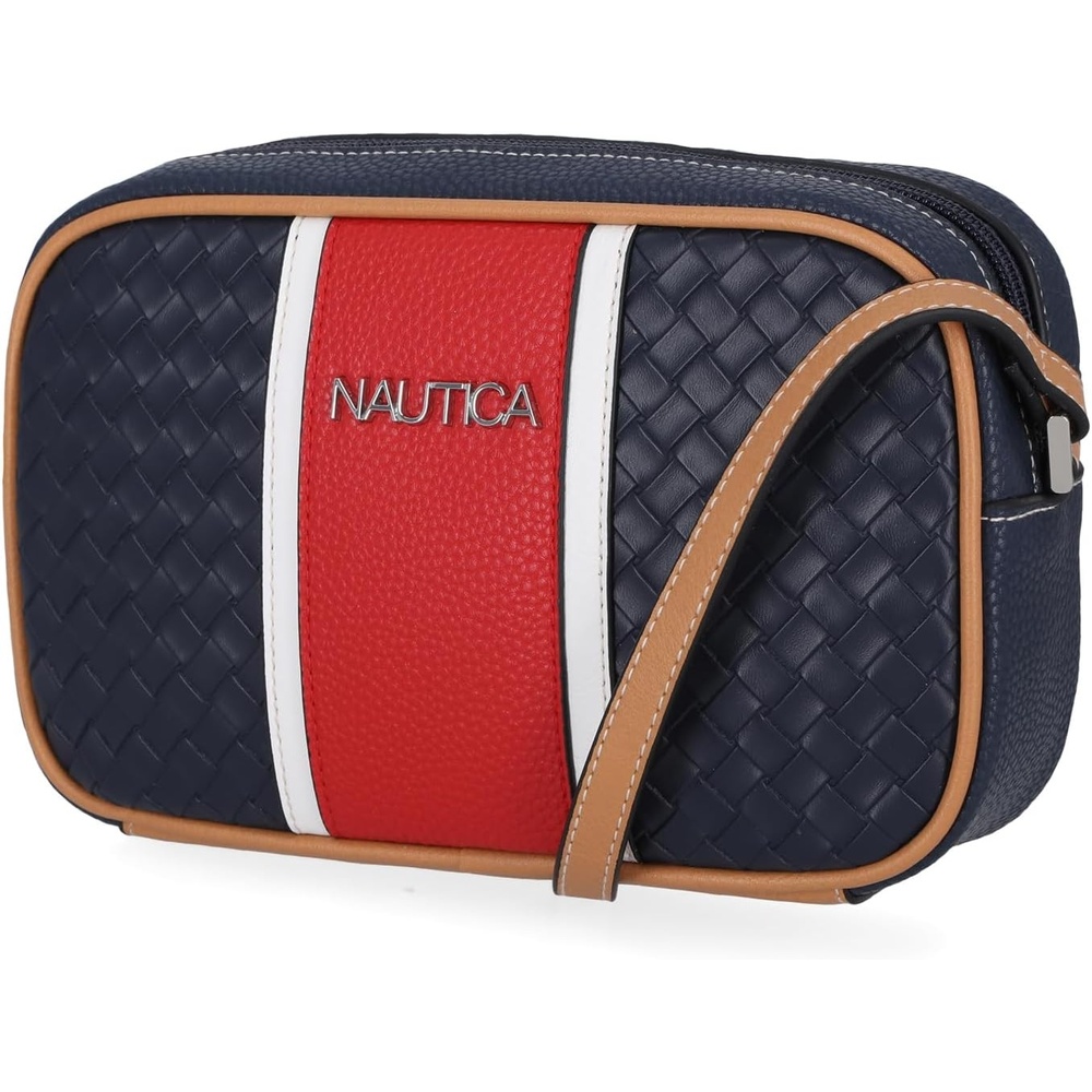 image:imageNautica Womens Candid Camera Adjustable Crossbody BagIndigo Woven