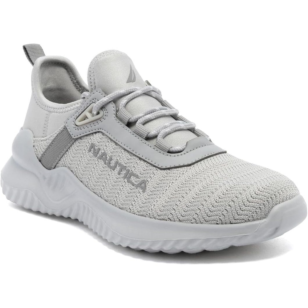 image:imageNautica Womens Casual Fashion Sneakers Comfortable Walking Shoes with Knit Upper and Cushioned SupportLight Greydanville