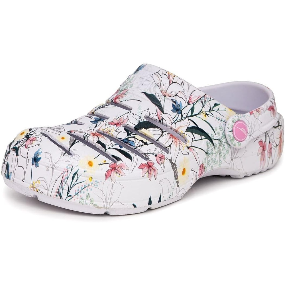 image:imageNautica Womens Classic SlipOn Clogs Comfortable Crafted Clog Water Shoes for Garden and Casual WearLily Print