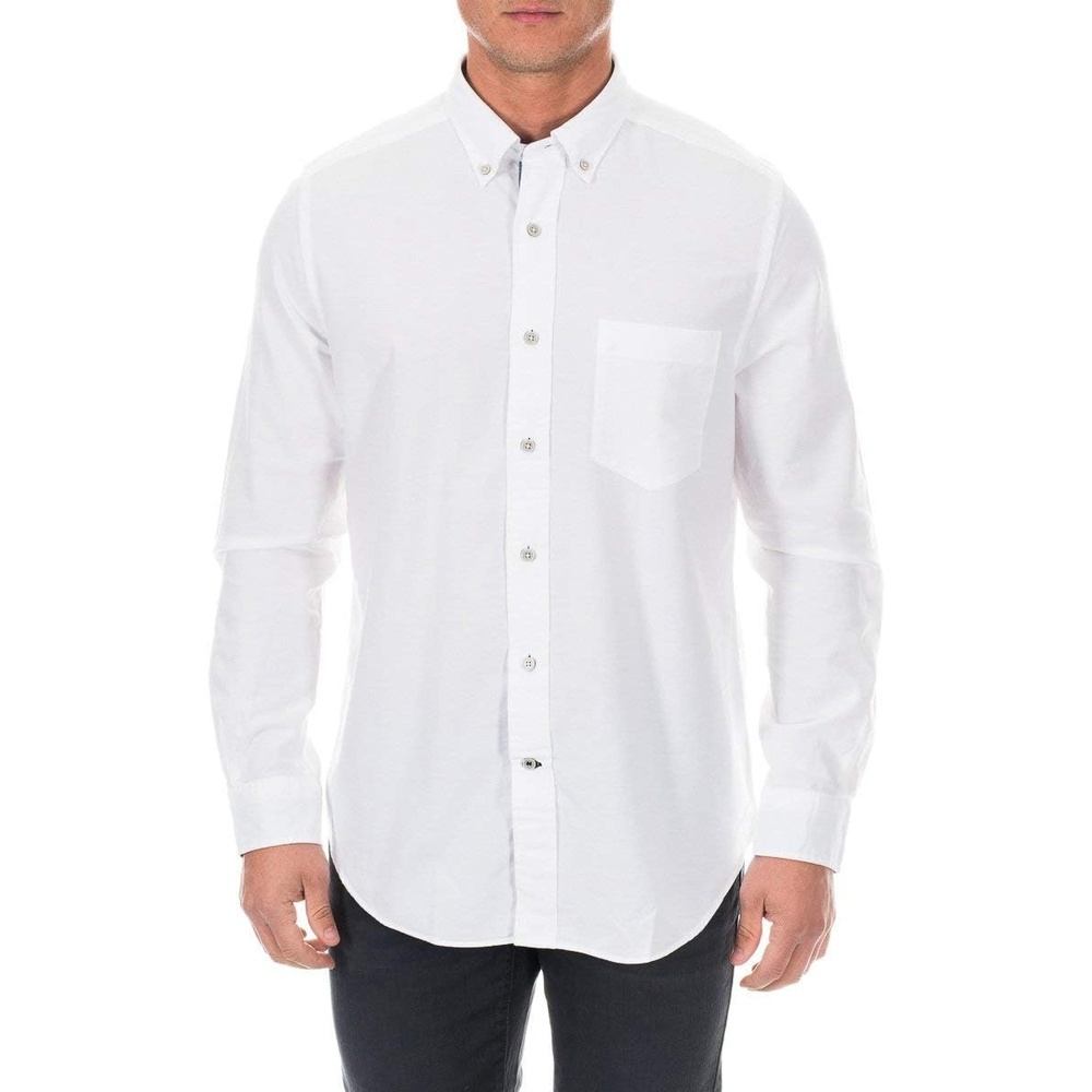 image:imageNautica Young Mens School Uniform Long Sleeve Performance Oxford ButtonDown ShirtBright White