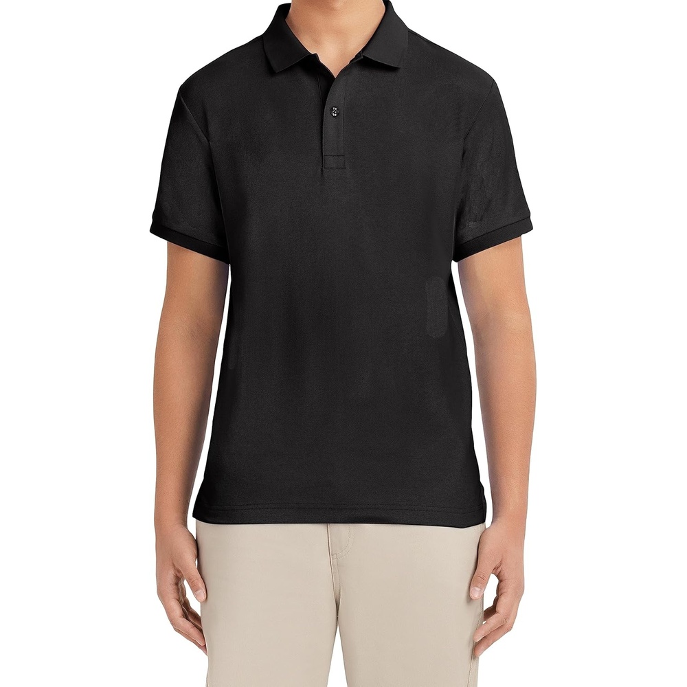 image:imageNautica Young Mens Uniform Short Sleeve Stretch Pique PoloBlack