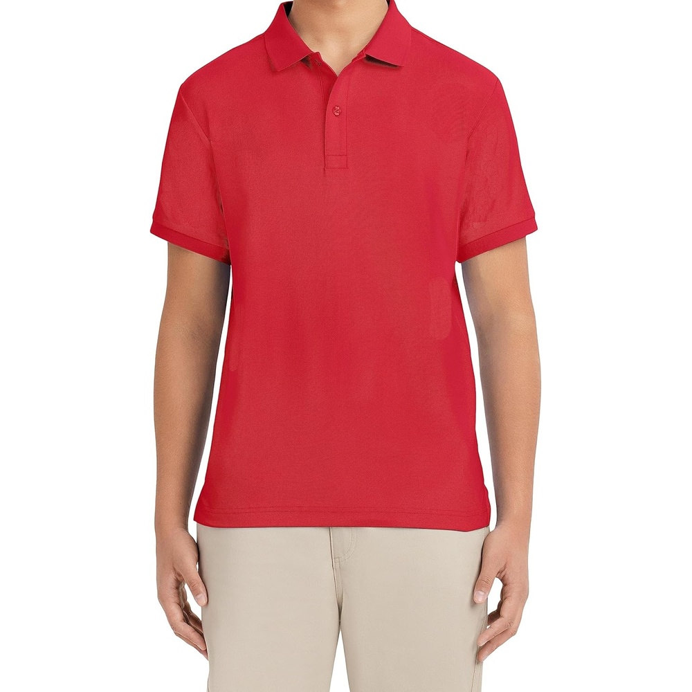 image:imageNautica Young Mens Uniform Short Sleeve Stretch Pique PoloRed