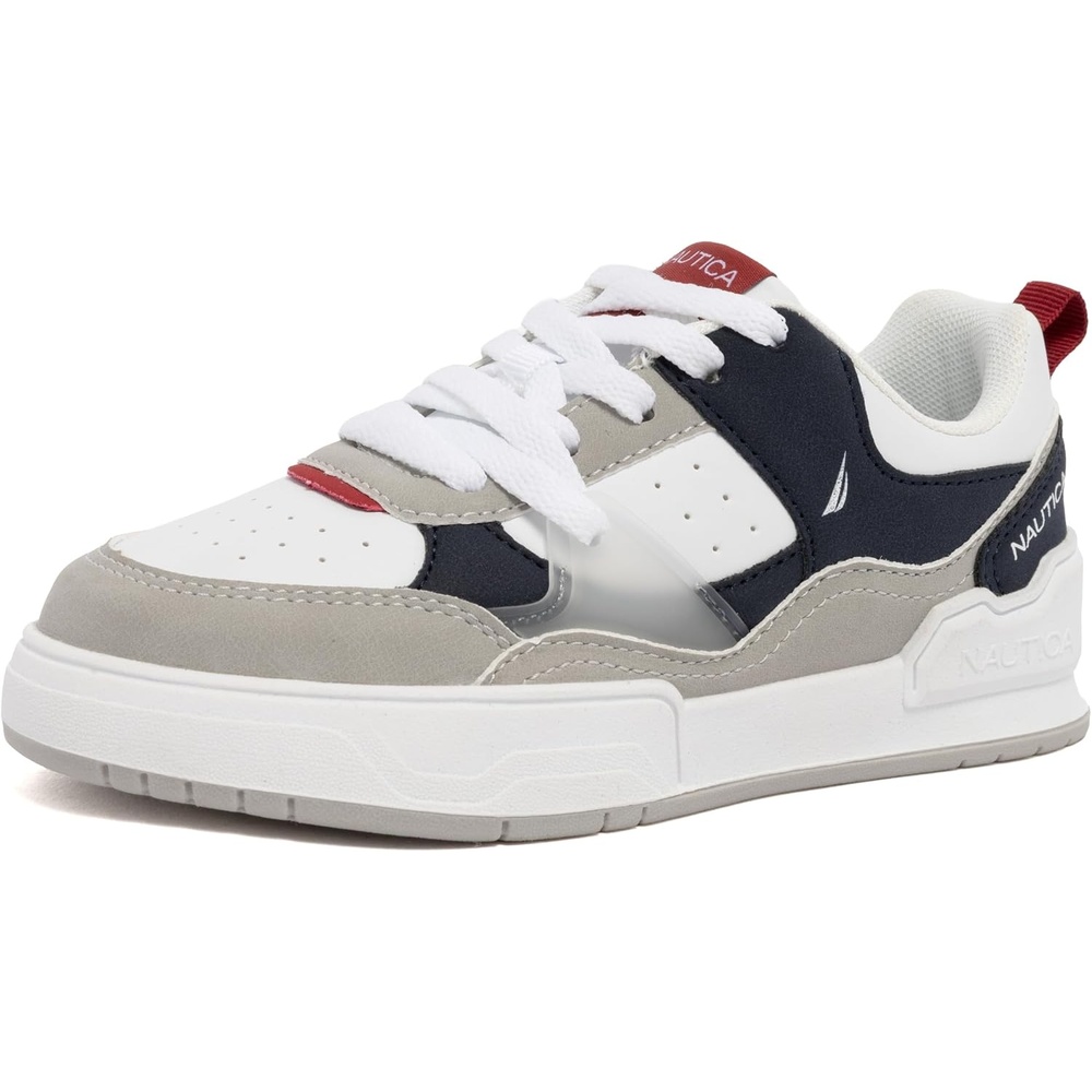image:imageNautica Youth Athletic Sneakers Comfortable LaceUp Tennis Shoes for Boys and Girls Durable Casual Sport Footwear for School Gym and Daily WearNavy Redlighthouse