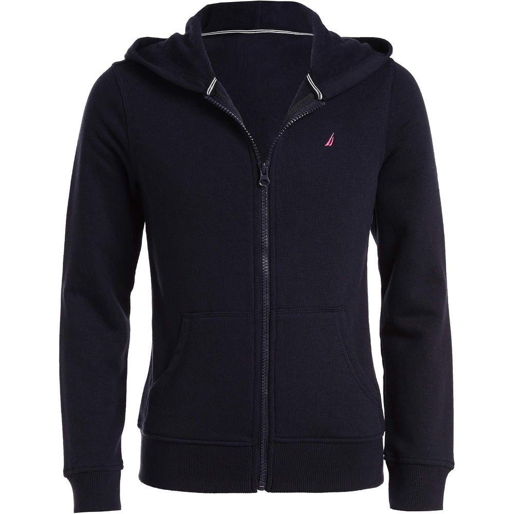 image:imageNautica girls Fleece Fullzip Hoodie SweatshirtNavy