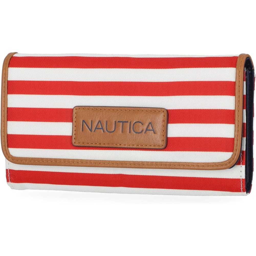 image:imageNautica womens The Perfect Carry All Money Manager Wallet Organizer with RFID Blocking Wallet The Perfect Carry AllFuego Red II