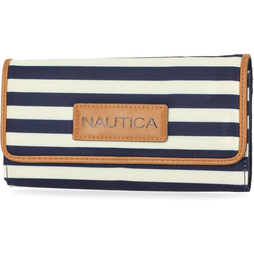 image:imageNautica womens The Perfect Carry All Money Manager Wallet Organizer with RFID Blocking Wallet The Perfect Carry AllIndigoBoneSand