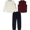 image:imageNautica 3 PC PUFF VEST PANT SET