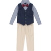 Khaki/Navy/Red