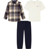 Vanilla Ice Plaid/Navy Blazer