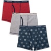 Navy/Light Heather Grey/Red-3pk