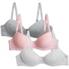Lt Bleach Hthr/Chiffon Rose/Lt Heather Grey