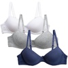 Lt Heather Grey/White/Blue Iris