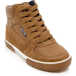 NAUTICA Kids Boys and Girls High Top Shoe Casual Fashion Basketball Boot Sneakers (Big Kid/Little Kid Sizes) – Horizon(Tan)