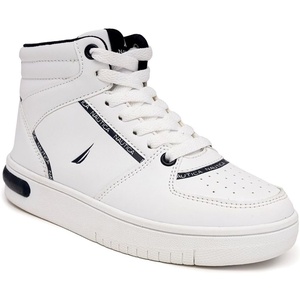 NAUTICA Kids Boys and Girls High Top Shoe Casual Fashion Basketball Boot Sneakers (Big Kid/Little Kid Sizes) – Horizon(Zigler-white Smooth)