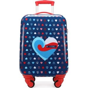 NAUTICA Kids Luggage – 18″ Airline Approved Rolling Hardside Upright Carry-on Suitcase with Wheels (Pirate Ahoy)(Nautica Peace)
