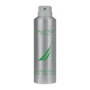 Nautica Blue Deo Body Spray 6 fl oz (Pack of 1), Notes of Basil, Jasmine, and Cedarwood, Men’s Fragrance, Long Lasting, Everyday Fragrance(Green – Deodorant)