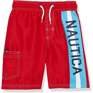 Nautica Boys 4-7 Swim Trunk(Side Stripe Carmine Fk13)