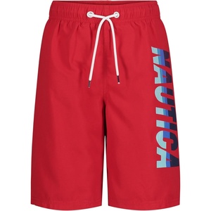 Nautica Boys 4-7 Swim Trunk(Vert Logo Carmine)
