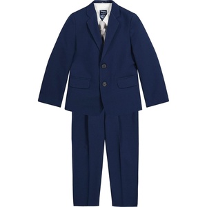 Nautica Boys’ 4-Piece Tuxedo Suit Set with Jacket, Pants, Dress Shirt & Bow Tie for Weddings & Special Occasions(Bright Blue)