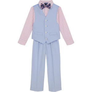 Nautica Boys’ 4-piece Formal Suit Set with Vest, Pants, Collared Dress Shirt, and Tie(Ice Bay)