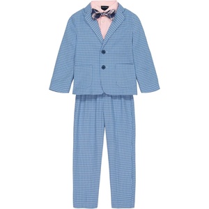 Nautica Boys’ 4-piece Suit Set with Dress Shirt, Tie, Jacket, and Pants(Clear Sky)