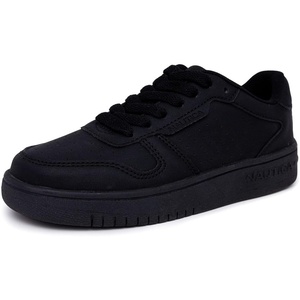 Nautica Boys Low-Top Sneakers, Basketball Tennis Shoes for Kids, Outdoor School Running Shoes – Sizes for Big Kid/Little Kid(Black Monochrome)