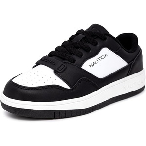 Nautica Boys Low-Top Sneakers, Basketball Tennis Shoes for Kids, Outdoor School Running Shoes – Sizes for Big Kid/Little Kid(Panda One)