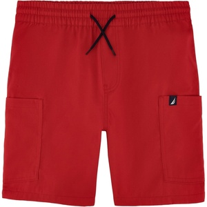 Nautica Boys’ Pull-on Cargo Shorts, Drawstring Closure(Cardinal)