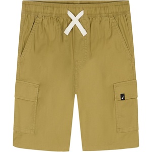 Nautica Boys’ Pull-on Cargo Shorts, Drawstring Closure(Chino)