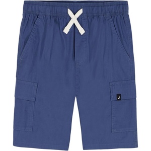 Nautica Boys’ Pull-on Cargo Shorts, Drawstring Closure(True Navy)