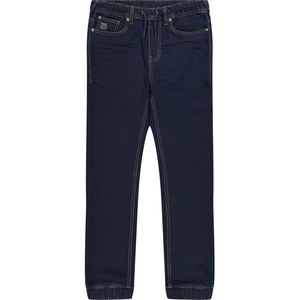 Nautica Boys’ Pull-on Stretch Denim Jogger-Style Jeans, 5-Pocket Style & Drawstring Closure(Legacy Dark Blue)