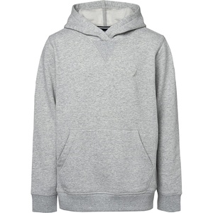 Nautica Boys’ Pullover Fleece Hoodie Sweatshirt(Grey Heather)