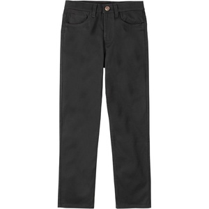 Nautica Boys’ School Uniform Twill Chino Pants, Flat Front, Comfortable Waistband with Zip Closure & Stretch(Black 5-pocket)