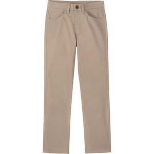 Nautica Boys’ School Uniform Twill Chino Pants, Flat Front, Comfortable Waistband with Zip Closure & Stretch(Khaki 5-pocket)