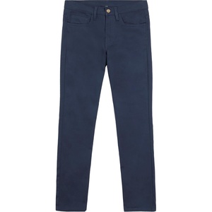 Nautica Boys’ School Uniform Twill Chino Pants, Flat Front, Comfortable Waistband with Zip Closure & Stretch(Navy 5-pocket)