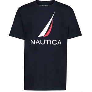 Nautica Boys’ Short Sleeve J-Class Logo Crew Neck T-Shirt, Soft, Comfortable, Relaxed Fit(J-class Sport Navy)