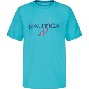 Nautica Boys’ Short Sleeve J-Class Logo Crew Neck T-Shirt, Soft, Comfortable, Relaxed Fit(Layered J-class Curacao)